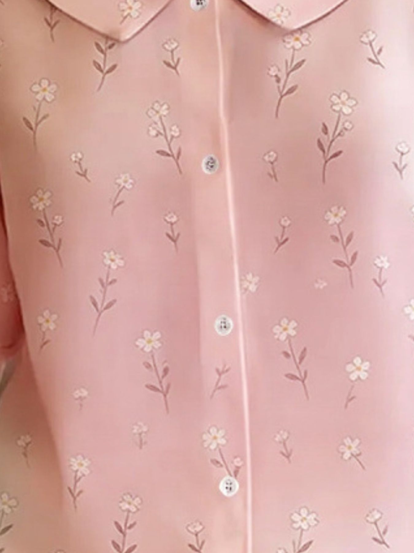 Floral Print Peter Pan Collar Shirt
