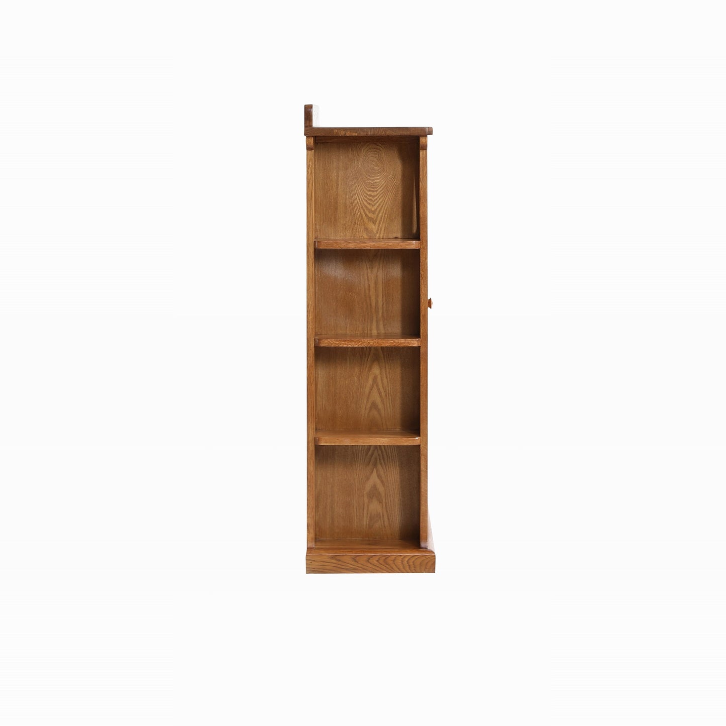 Mission 1 Door Bookcase with Side Shelves - MC