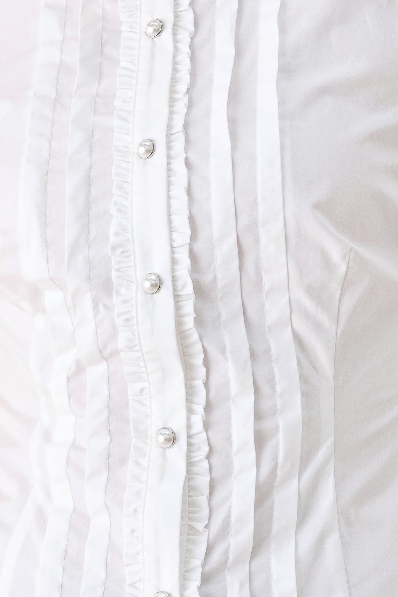 REGENCY PINTUCK LONG-SLEEVE WOVEN TOP