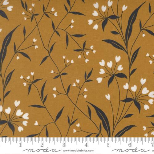 Gold Arabesque Highland Golden Cotton 44"/45" Fabric Per Yard