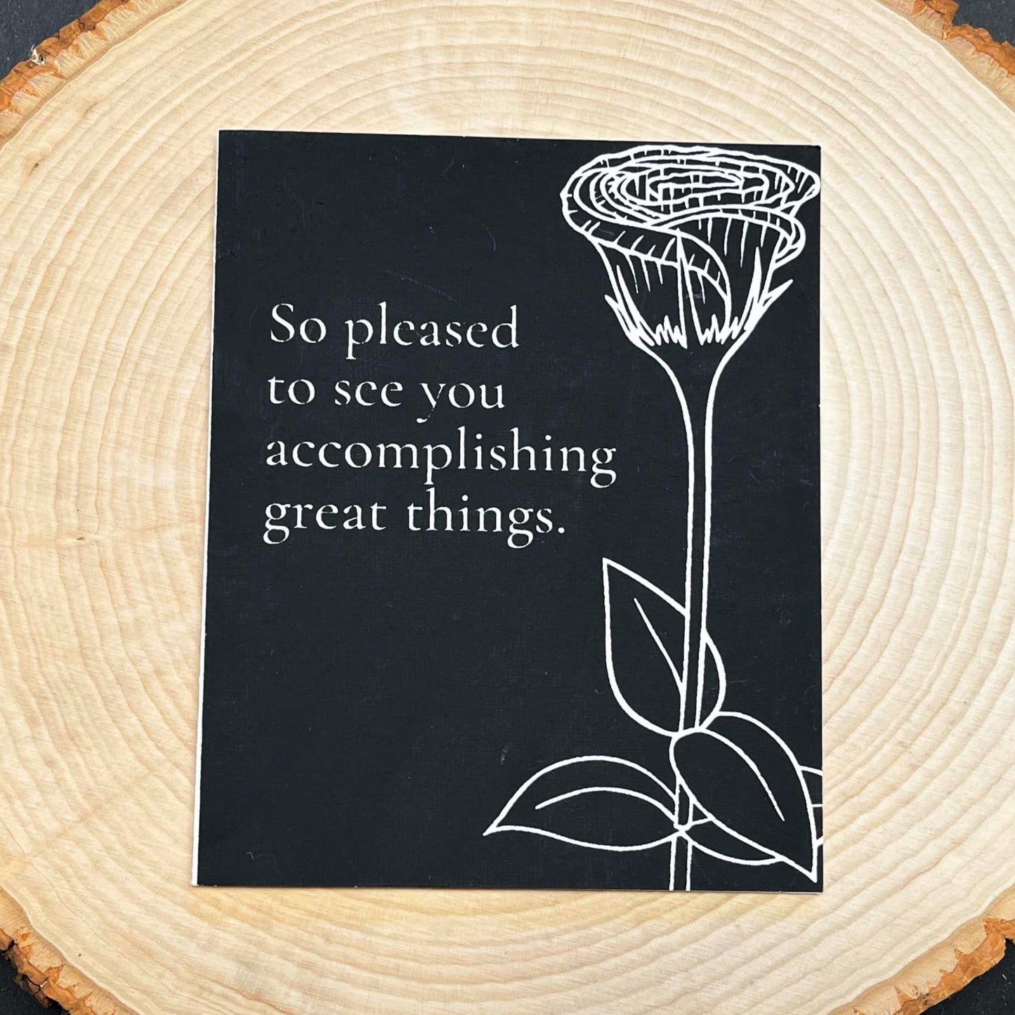 Accomplishing Great Things, Card