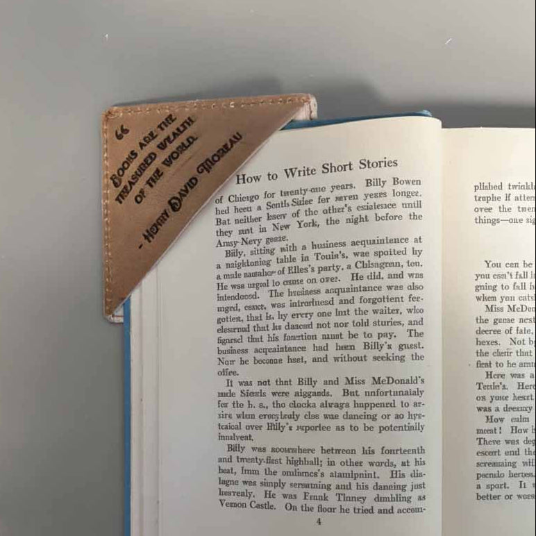 Square Leather Bookmarks