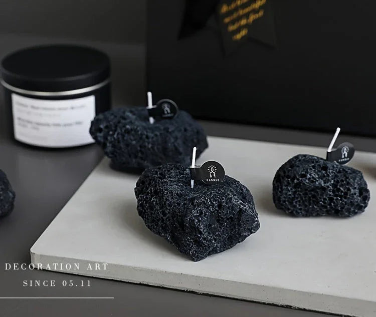Candles - Meteorite Stone Set