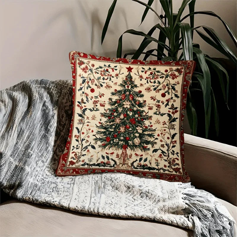 Cotton Plush Pillow Cover, Double-Sided 2D Animal Print, 45.72x45.72 cm