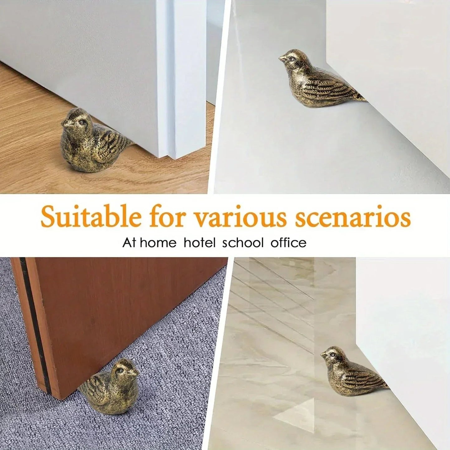 Cast Iron Bird Door Stopper Decorative Floor Wedge