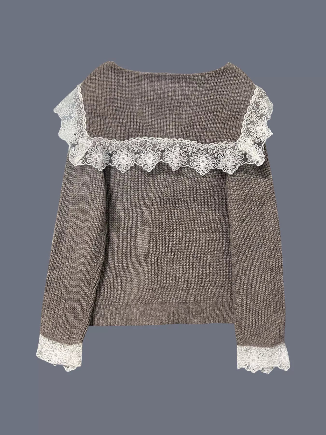 Lace Trim Button Up Cardigan