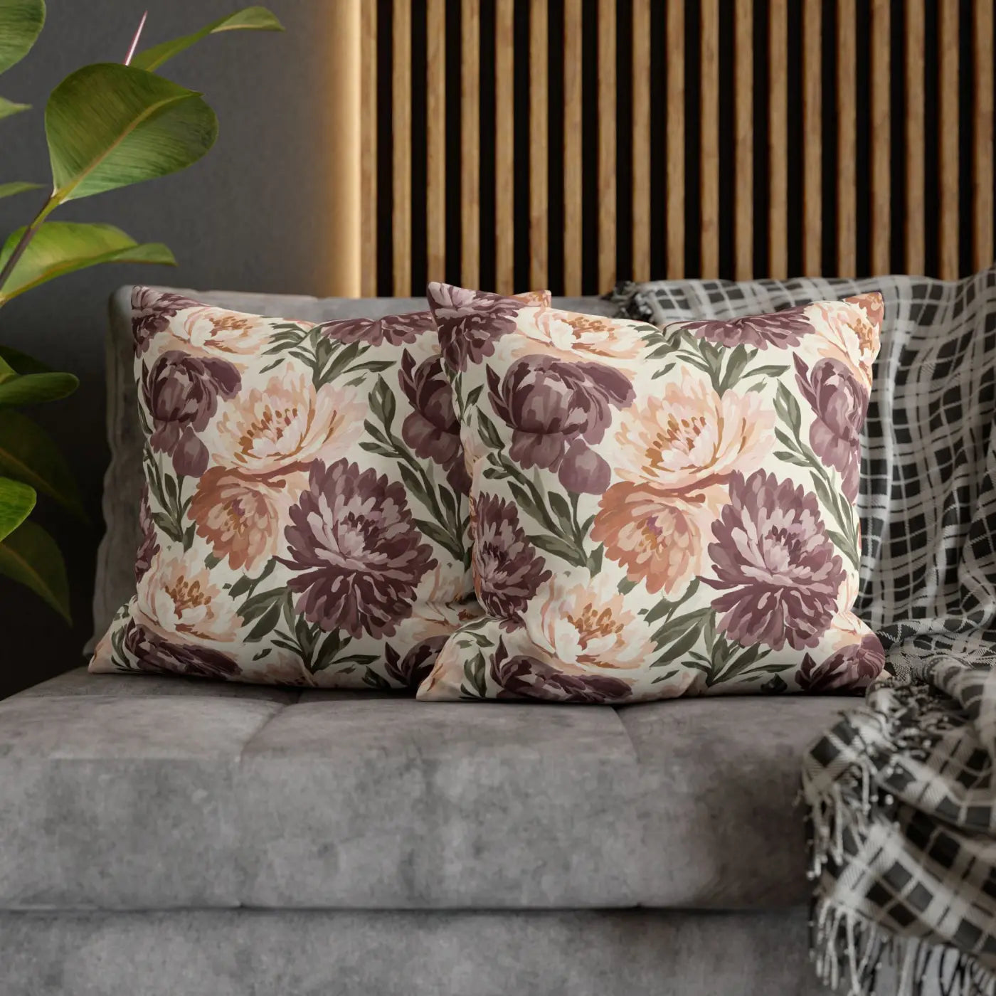DipaliZ Floral Peony Pillowcase Spun Polyester 18x18