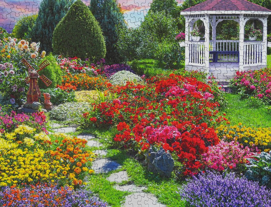 Flower Garden 500 Piece Jigsaw Puzzle by Springbok Puzzles