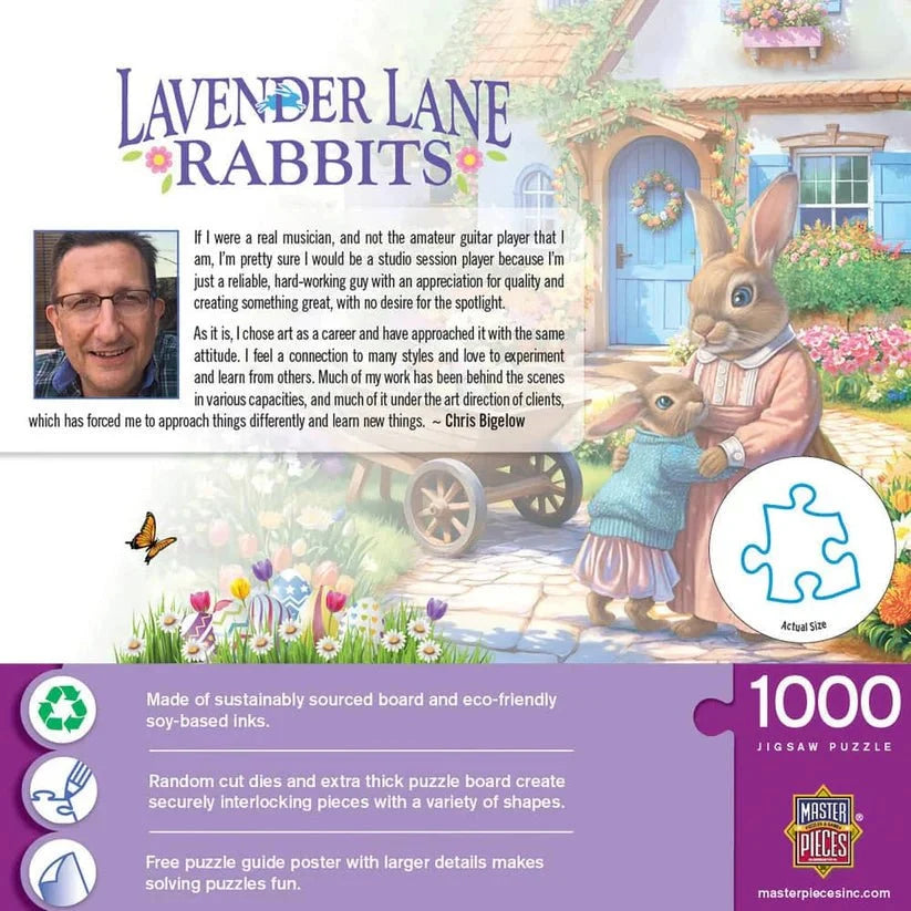 Lavender Lane Rabbits 1000 Piece Jigsaw Puzzle | Masterpieces