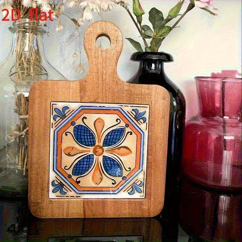 Wooden Heat-Resistant Pads - Floral Vintage