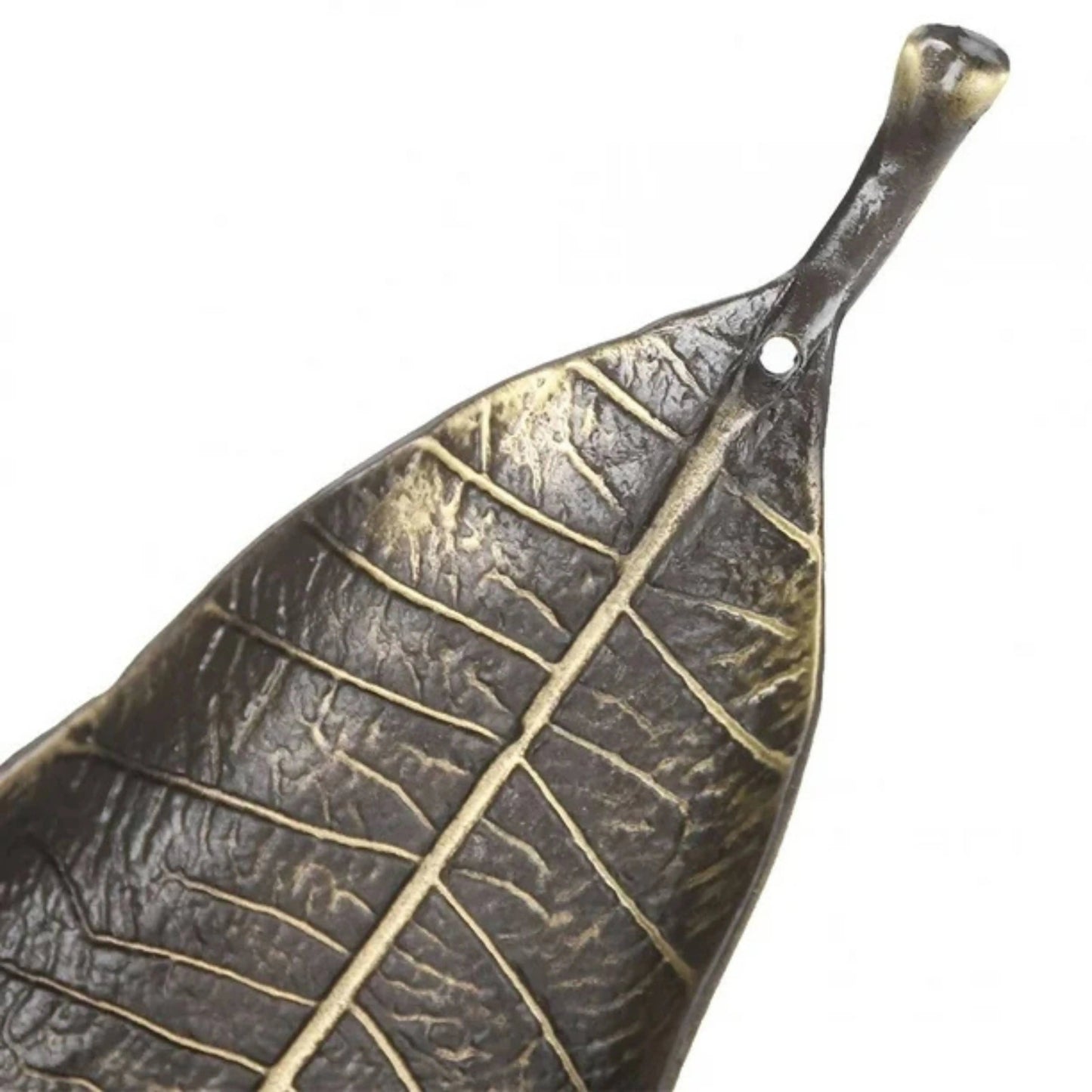 Antique Bronze Leaf Incense Holder, Decor, Meditation, Yoga