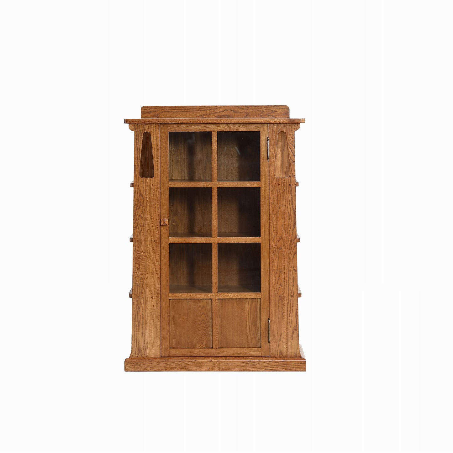 Mission 1 Door Bookcase with Side Shelves - MC