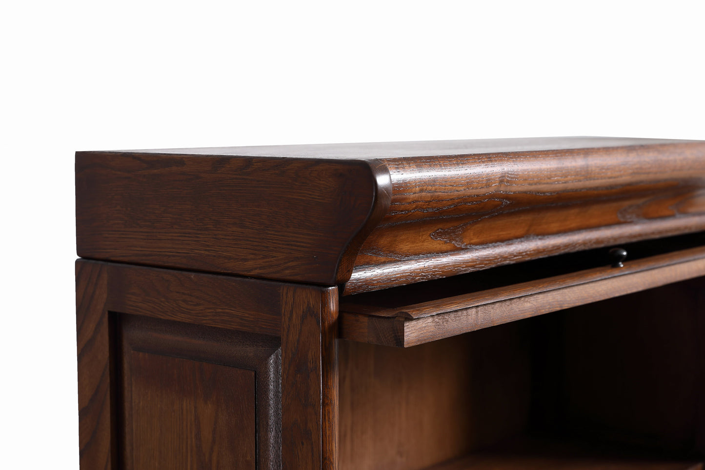 Mission 3 Stack Oak Barrister Bookcase - Beveled Glass
