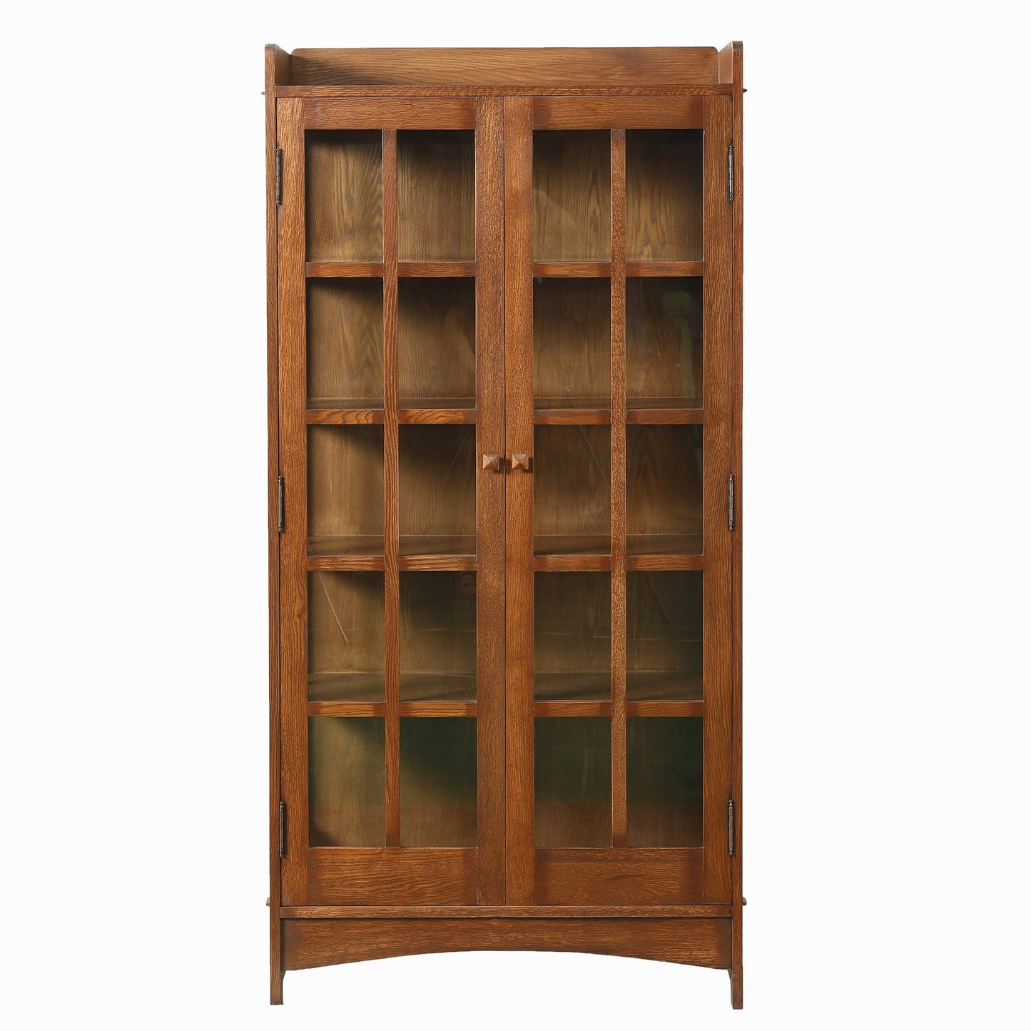 Mission Oak Display China Cabinet / Bookcase - Walnut - 39"W