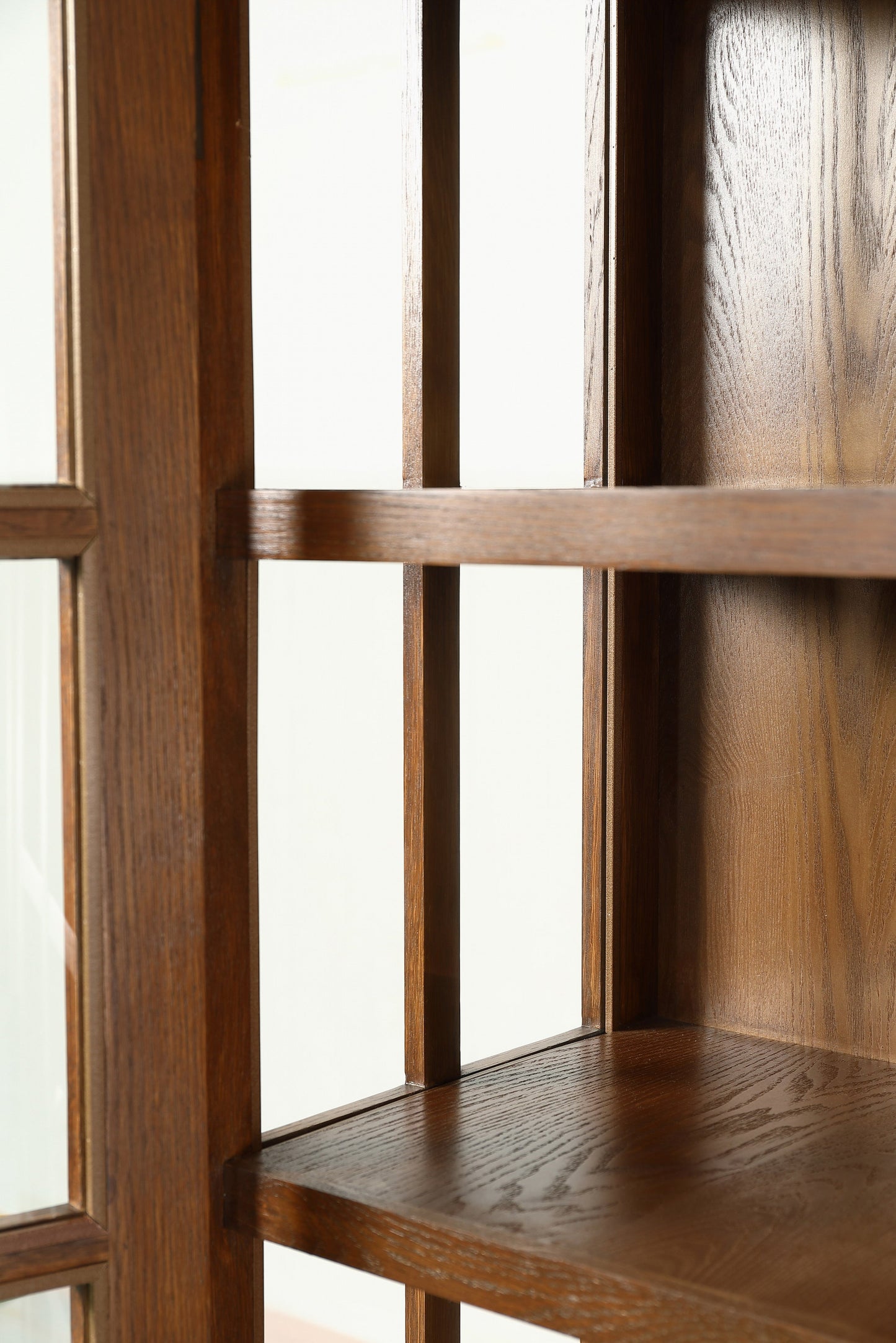 Mission Oak Display China Cabinet / Bookcase - Walnut - 39"W