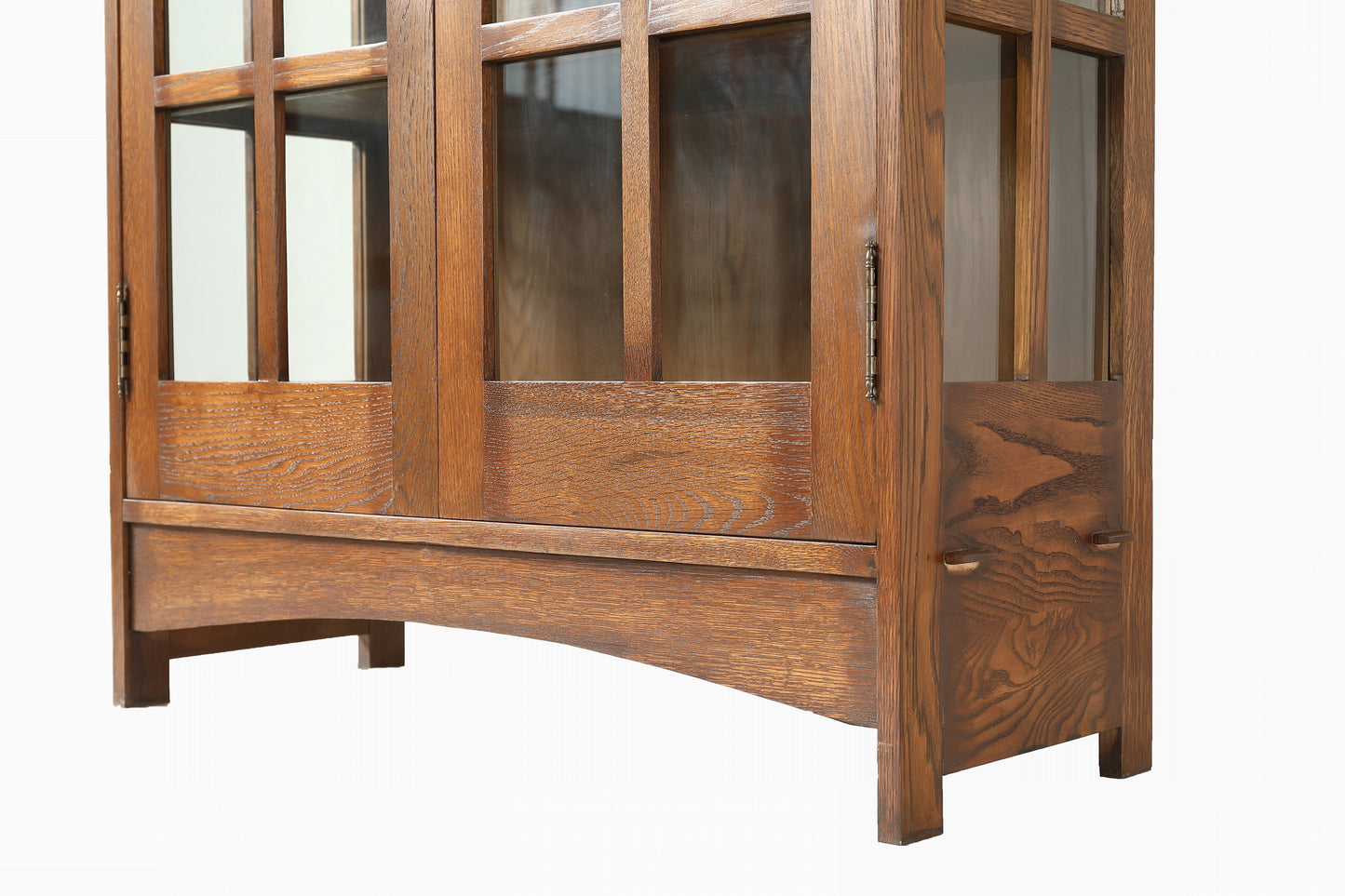 Mission Oak Display China Cabinet / Bookcase - Walnut - 39"W