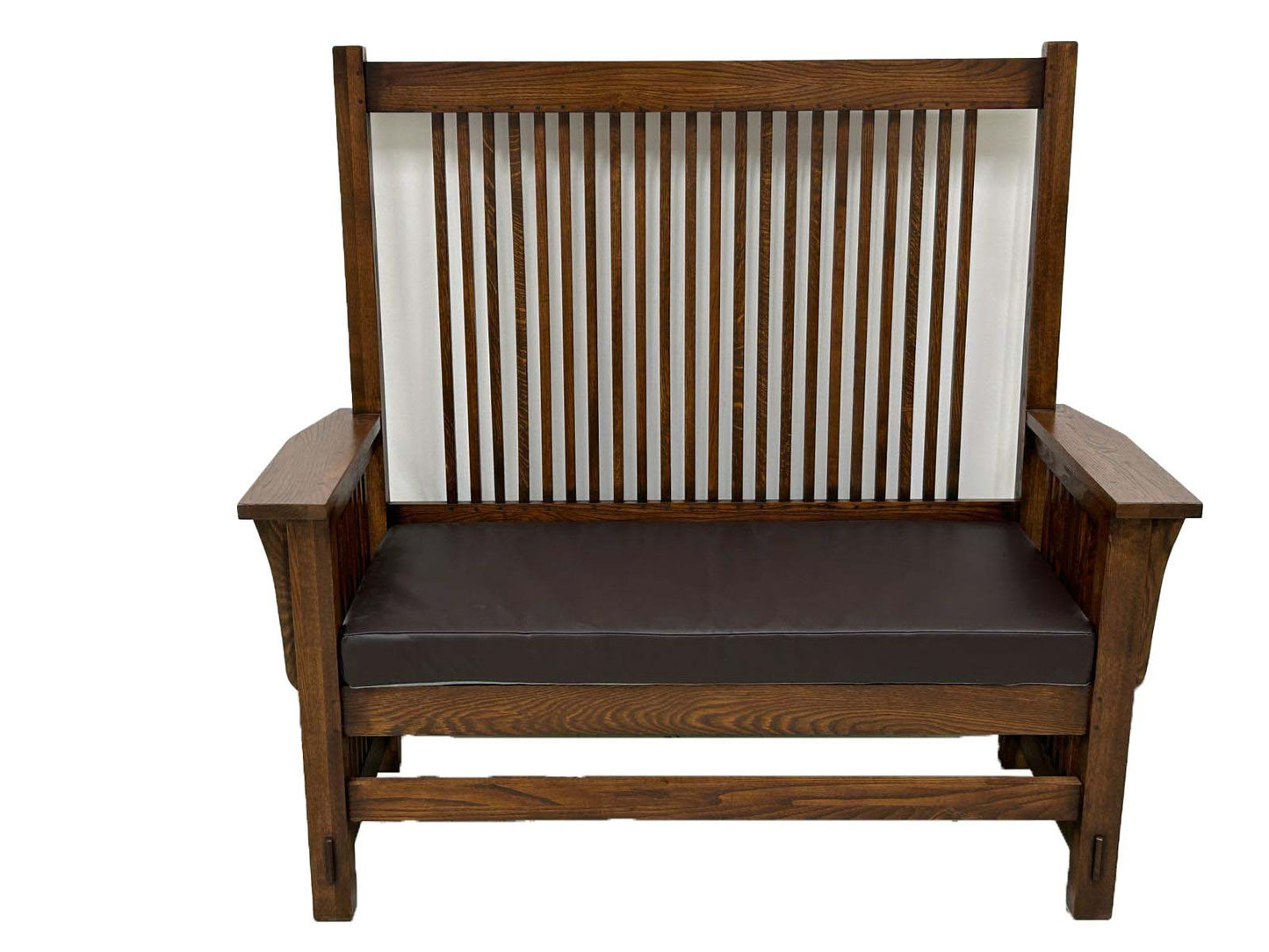 Mission Solid Oak Bench / Settee with Spindles