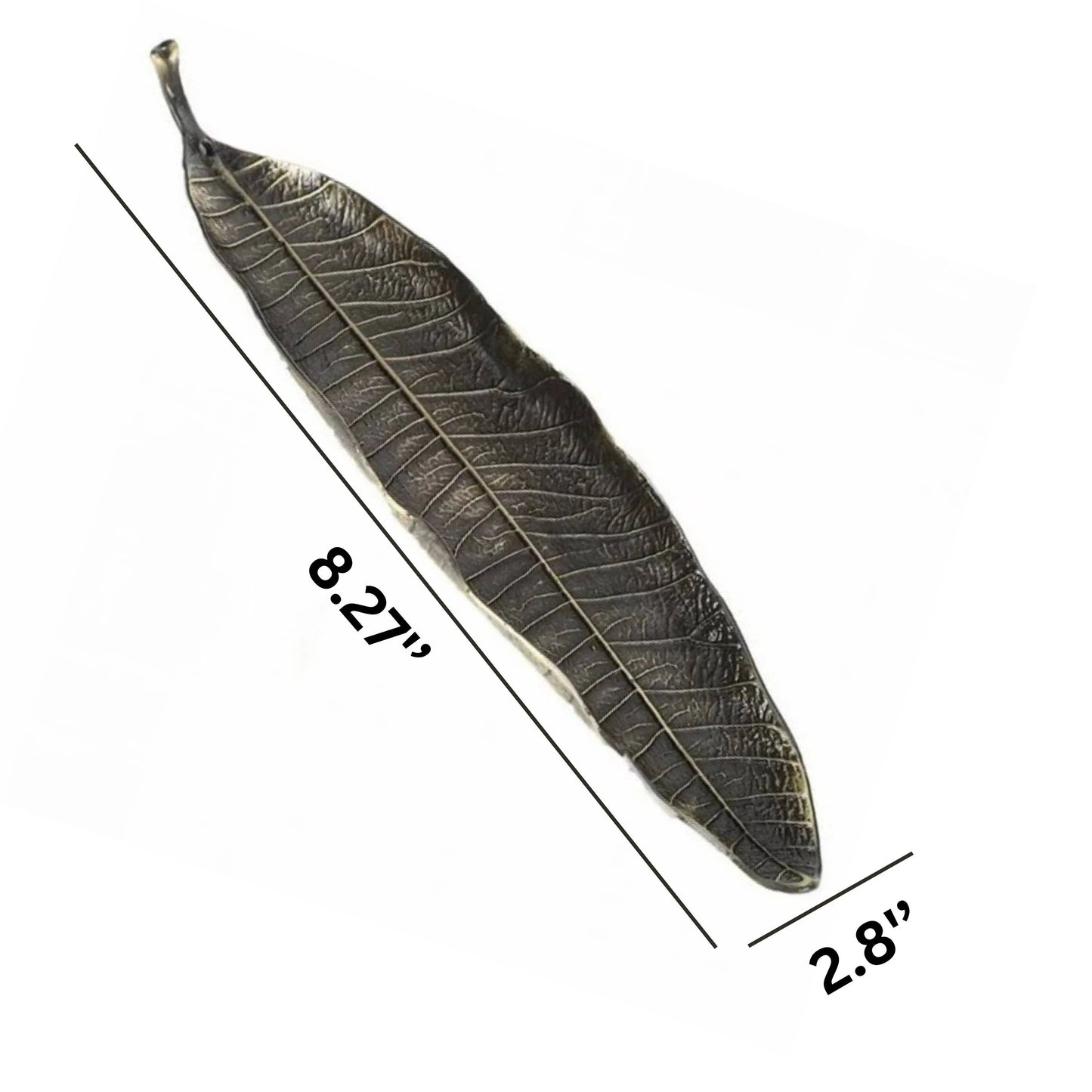 Antique Bronze Leaf Incense Holder, Decor, Meditation, Yoga