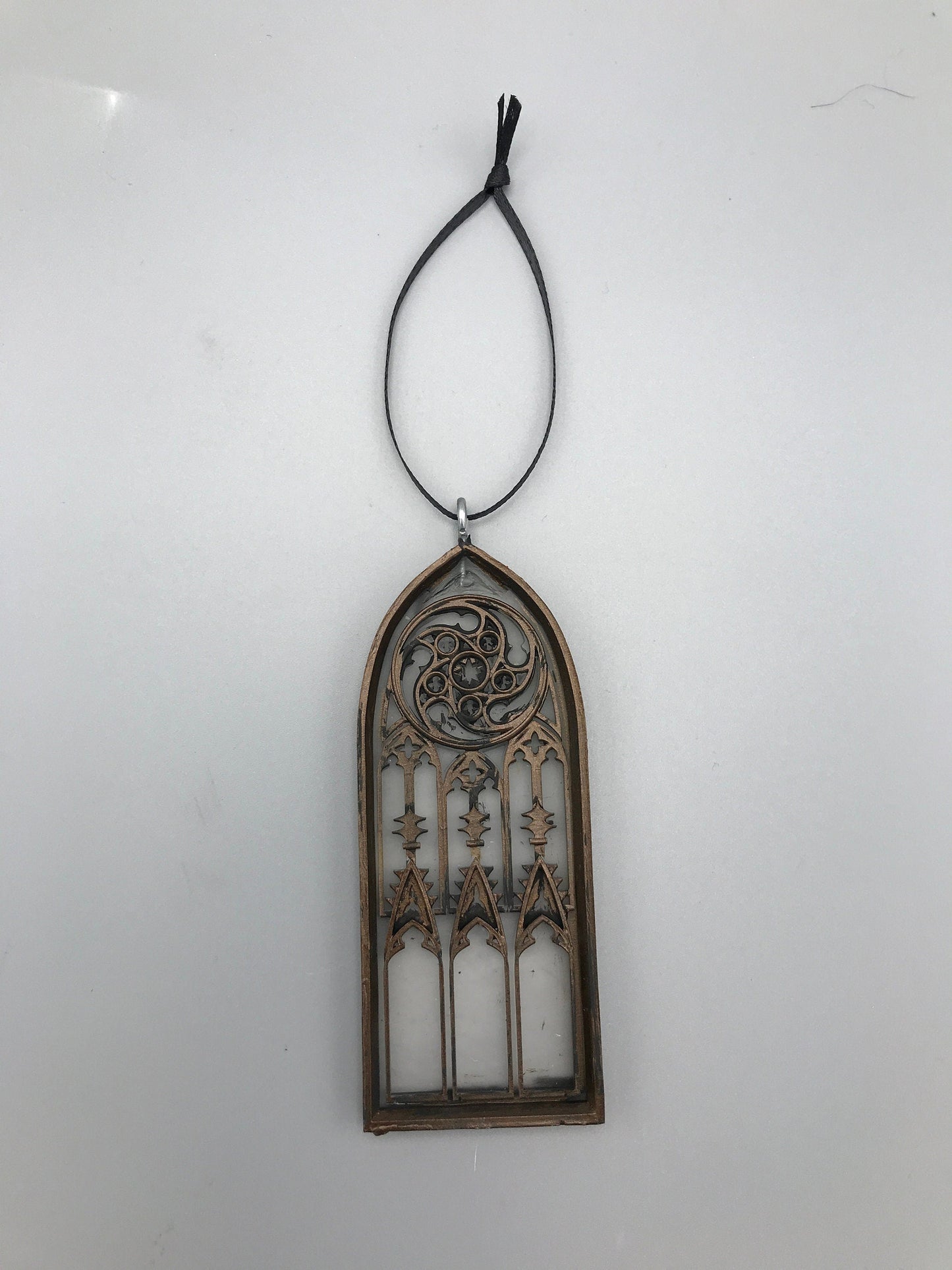Gothic Cathedral Arch Ornament, Translucent | Unique Gothic Home Decor | Resin Medieval Architecture, Gothic Ornament Holiday Decor