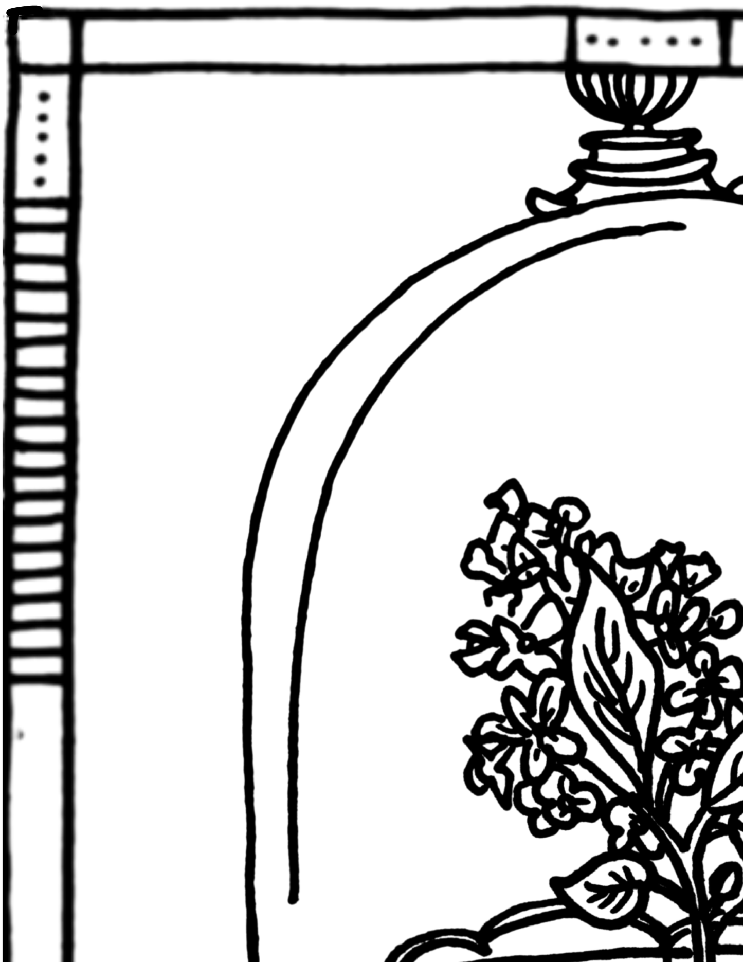 Cups & Wands Tarot Coloring Page - 𝕿𝖍𝖊 𝕬𝖈𝖊 𝖔𝖋 𝕮𝖚𝖕𝖘
