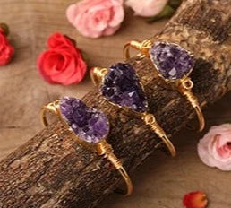 Amethyst Cuff Bracelets