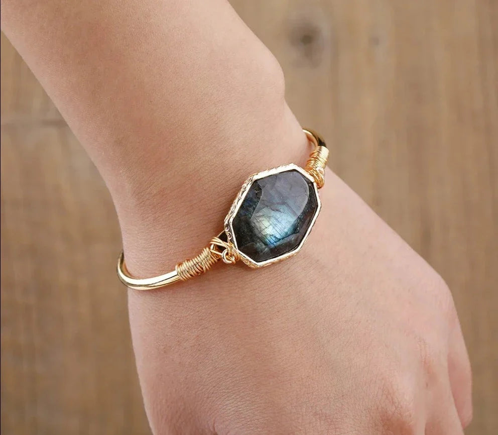 Labradorite Bangle Bracelet