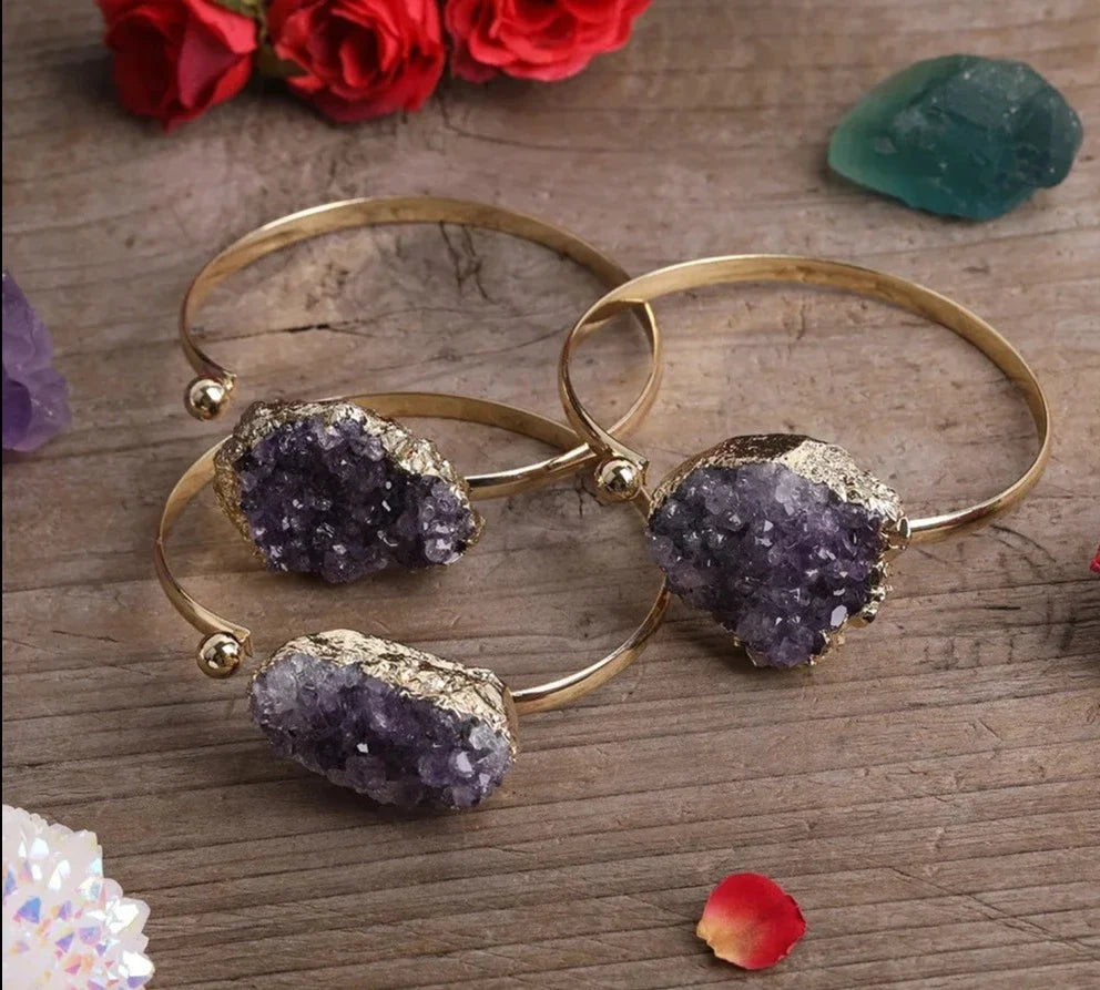 Amethyst Cuff Bracelets