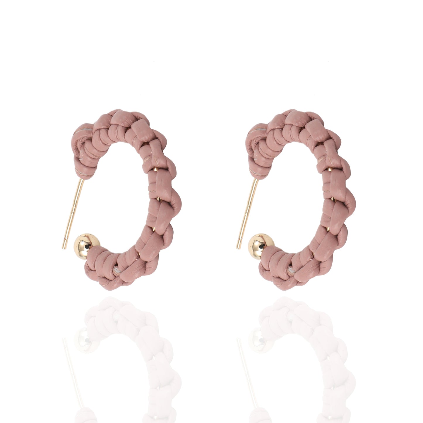 Blush PETITE Braided Hoop Earrings