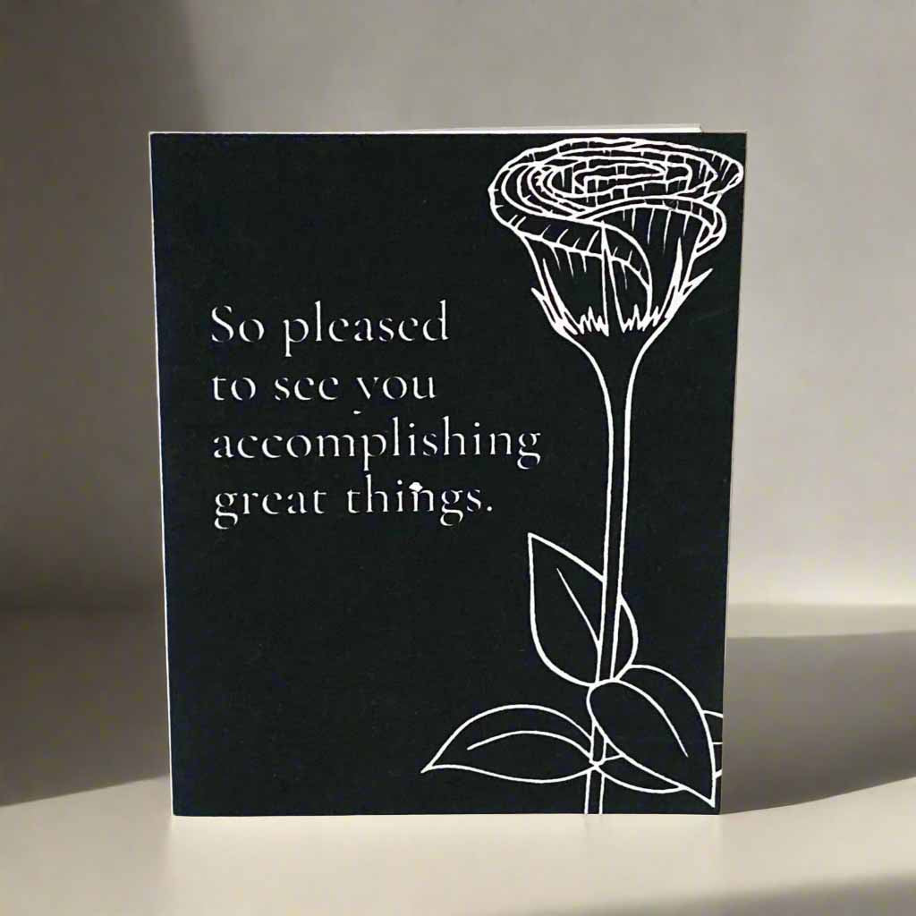 Accomplishing Great Things, Card