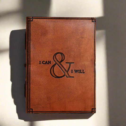 I Can And I Will Quote Leather Journal