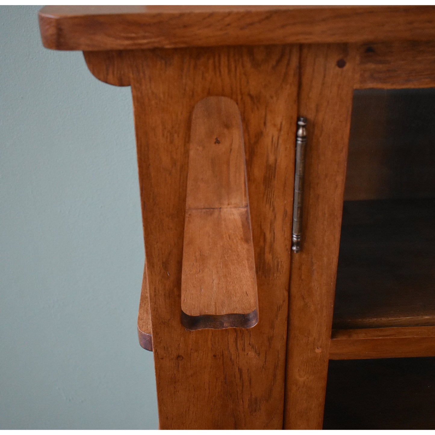 Mission Double Door Bookcase with Side Shelves - Michael's Cherry