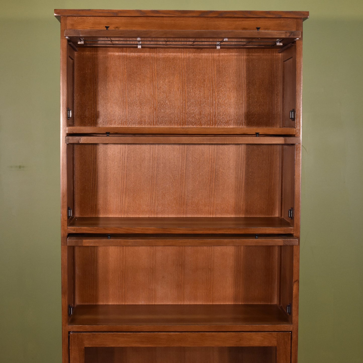 Mission Craftsman Style Oak Barrister Bookcase - 5 Stack