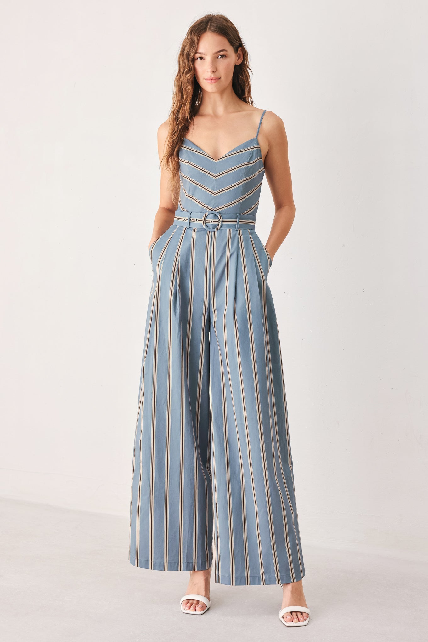 HAMPTON STRIPE WOVEN JUMPSUIT