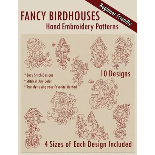 Fancy Birdhouses Hand Embroidery Patterns - Paperback