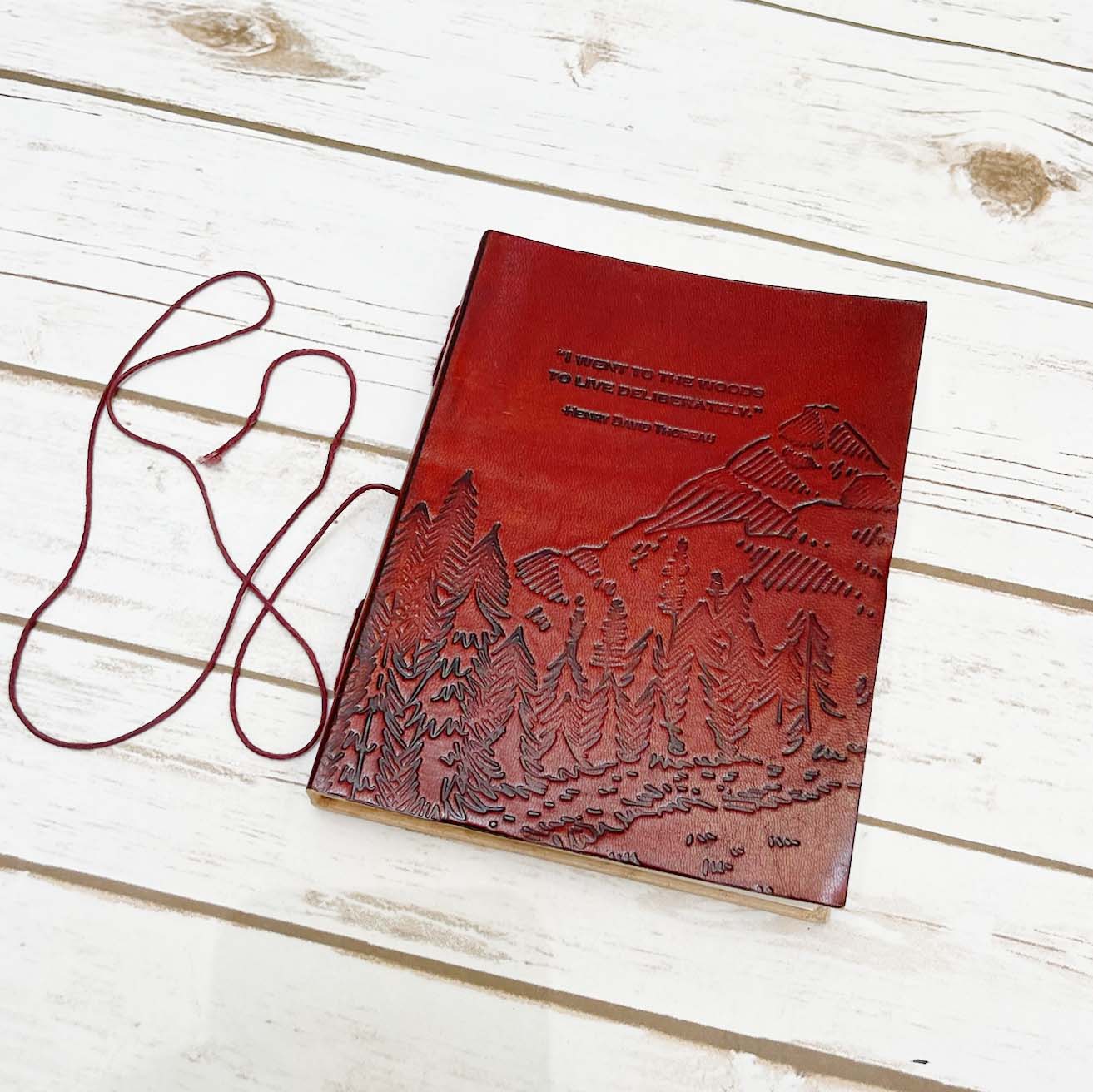 Henry David Thoreau Leather Journal - "I Went to the Woods to Live Deliberately"