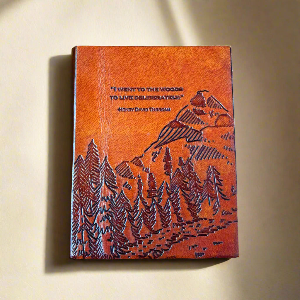 Henry David Thoreau Leather Journal - "I Went to the Woods to Live Deliberately"