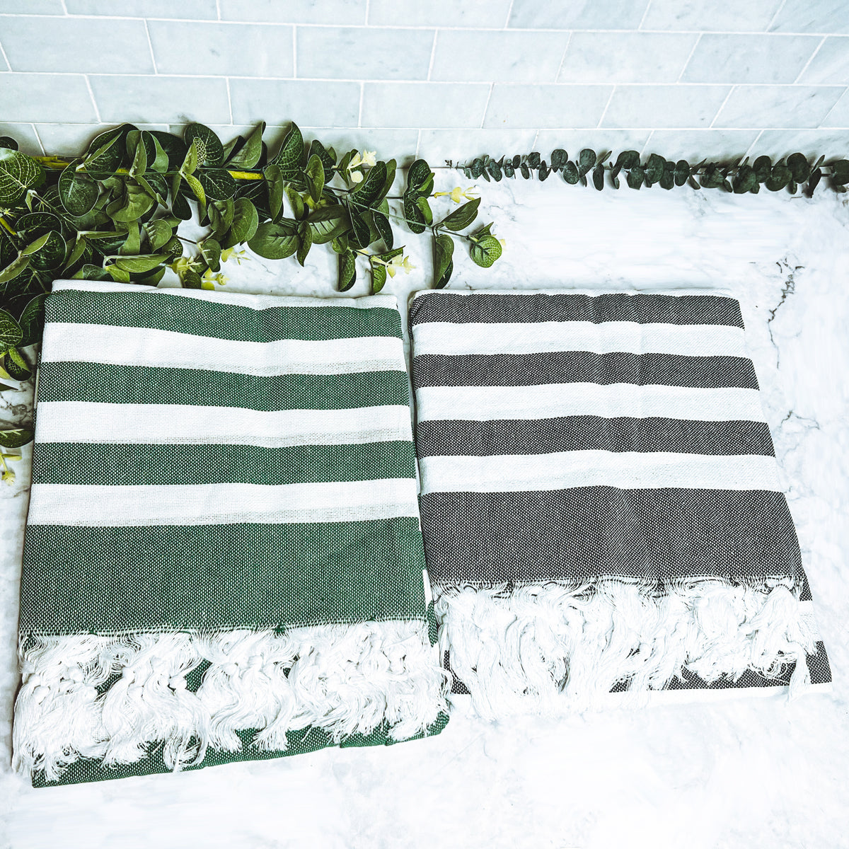 Turkish Cotton Towel 180 GSM Lightweight Peshtemal Beach Towel Striped