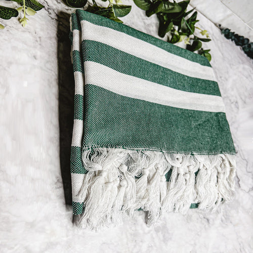 Turkish Cotton Towel 180 GSM Lightweight Peshtemal Beach Towel Striped