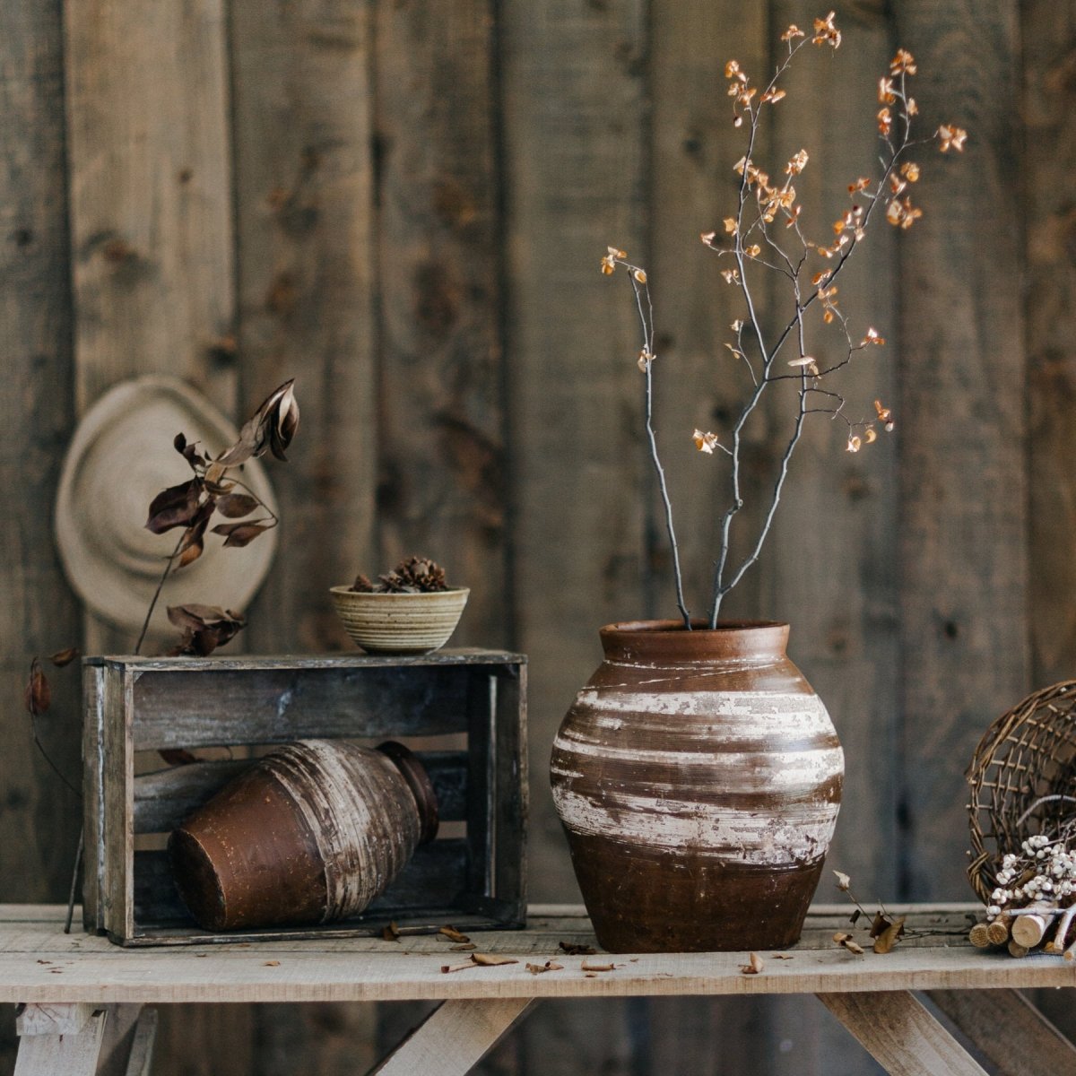 Restoration Brown Clay Pot