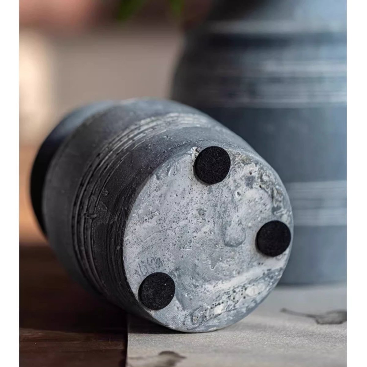 Handmade Gray Clay Pottery Vase