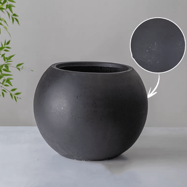 Round Magnesium Clay Planter