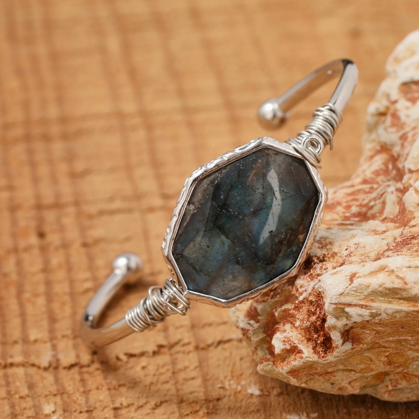 Labradorite Bangle Bracelet