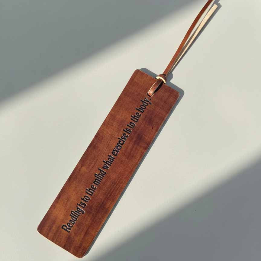 Quote Leather Bookmarks