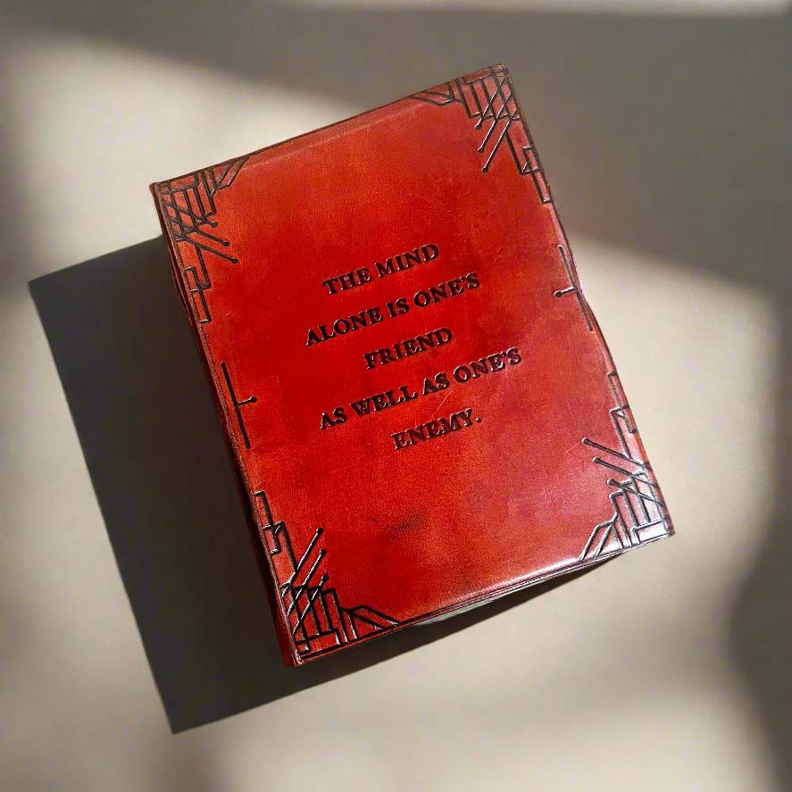 "The Mind Alone" Leather Journal - Philosophical & Handcrafted