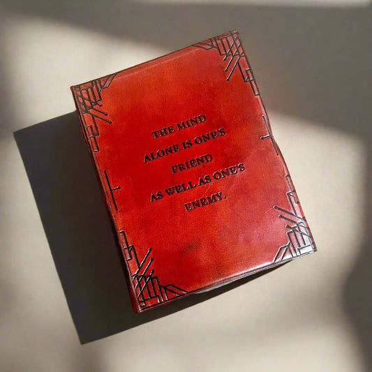 "The Mind Alone" Leather Journal - Philosophical & Handcrafted