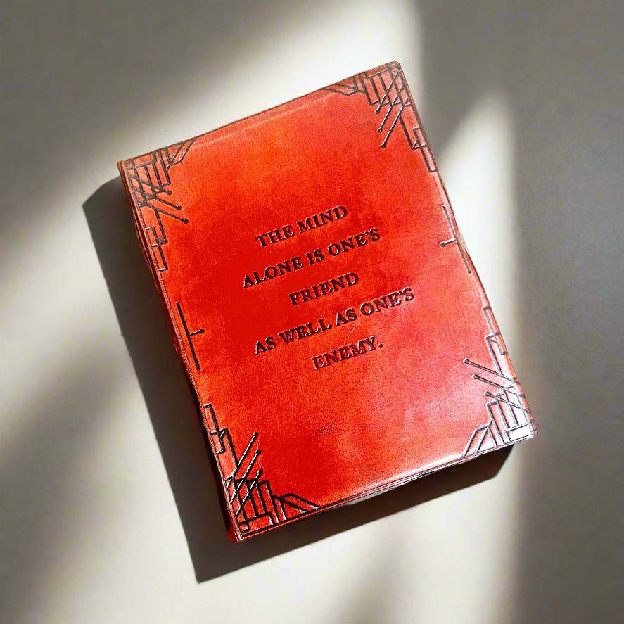 "The Mind Alone" Leather Journal - Philosophical & Handcrafted