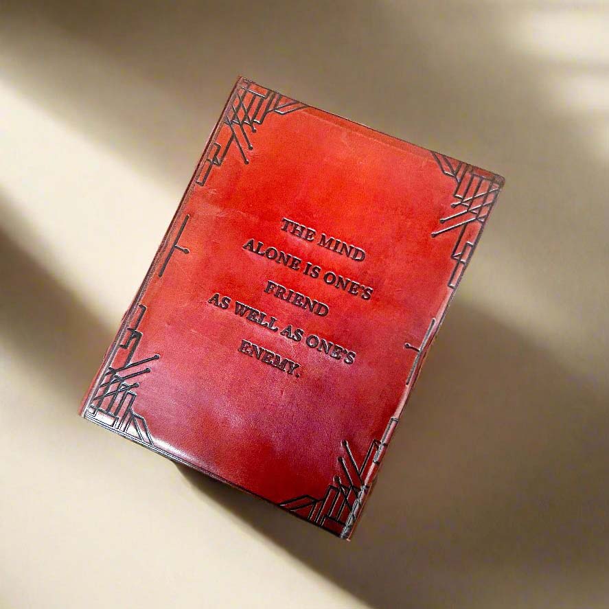 "The Mind Alone" Leather Journal - Philosophical & Handcrafted
