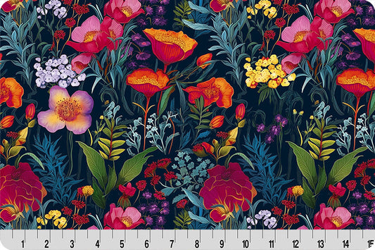 Vibrant Whispering Blooms Secret Garden Quilting Cuddle Fabric Per Yard