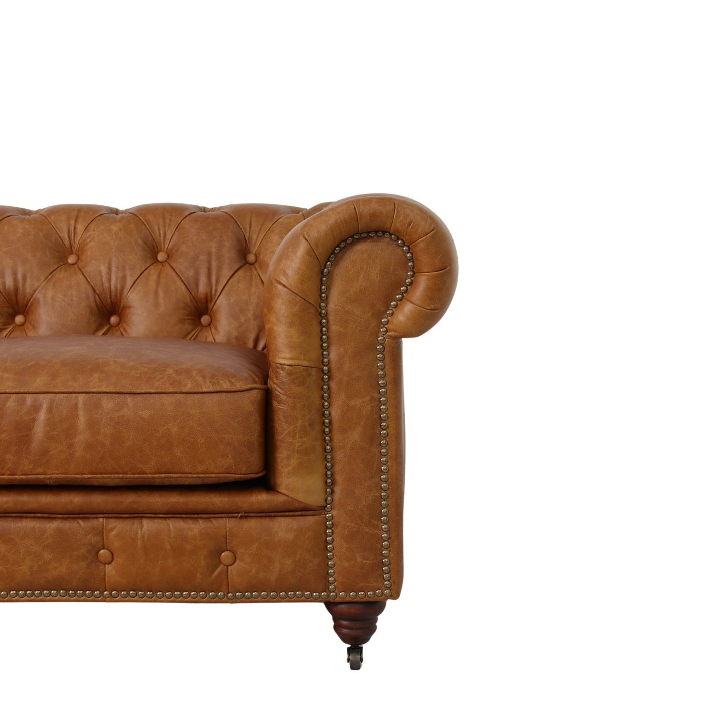Belgravia Chesterfield Top Grain Tufted Leather Sofa – Classic Elegance in Premium Leather