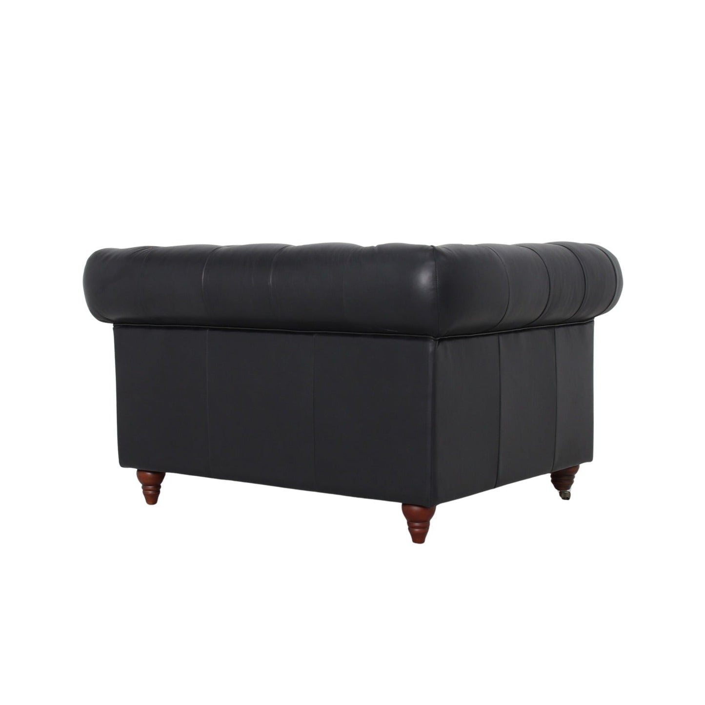 Belgravia Chesterfield Top Grain Leather Club Chair – Classic Tufted Armchair in Premium Finishes